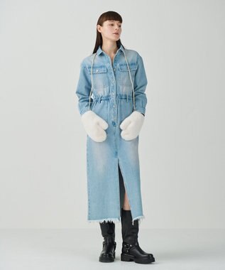 GRACE CONTINENTAL LOU ANDREA フェイクファーミトン ホワイト