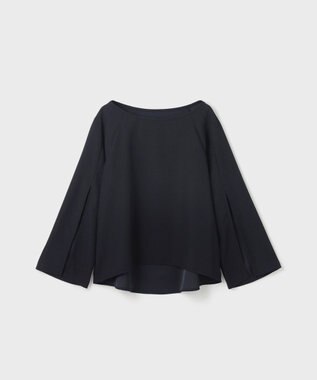 GRACE CONTINENTAL スリットスリーブトップ ネイビー