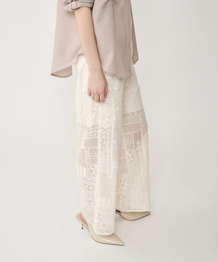 GRACE CONTINENTAL キカレースイージーパンツ キナリ