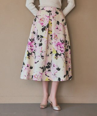 GRACE CONTINENTAL ボタニカルセパレートドレス ピンク