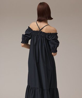 GRACE CONTINENTAL ギャザーロングワンピース ネイビー