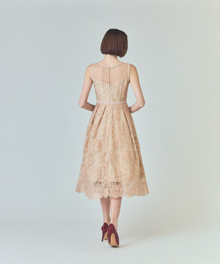 GRACE CONTINENTAL リバーレースドレス ベージュ