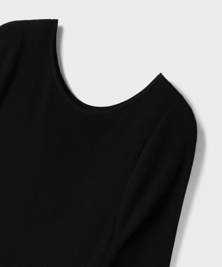 GRACE CONTINENTAL ラメモールニットジャガードワンピース ブラック