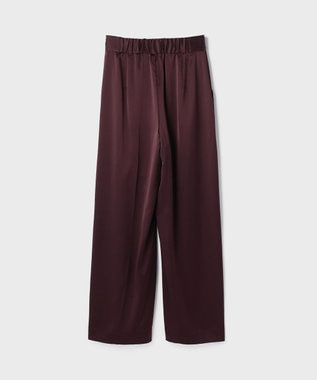 GRACE CONTINENTAL トリアセサテンワイドパンツ ブラウン