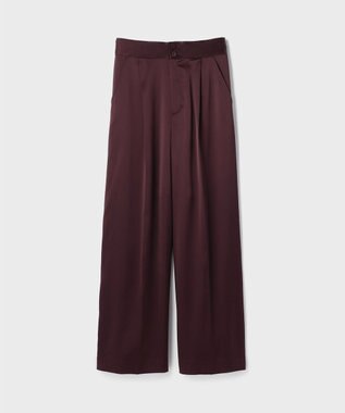 GRACE CONTINENTAL トリアセサテンワイドパンツ ブラウン
