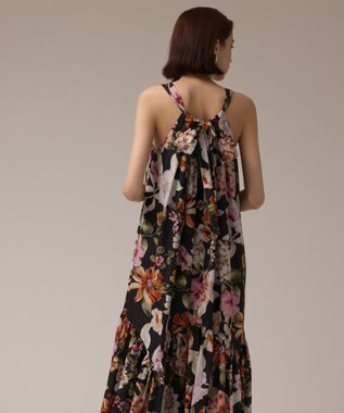 GRACE CONTINENTAL フラワープリントキャミドレス ブラック