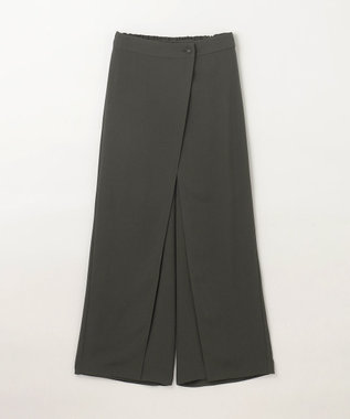 GRACE CONTINENTAL ラップレイヤードパンツ カーキ
