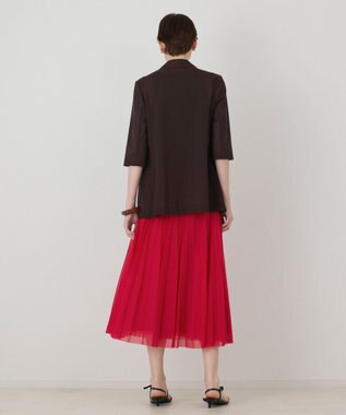 GRACE CONTINENTAL シアーハーフスリーブジャケット ブラウン