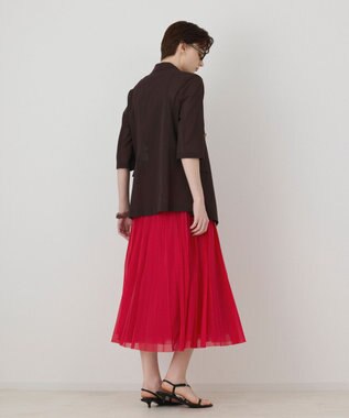 GRACE CONTINENTAL シアーハーフスリーブジャケット ブラウン