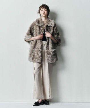 GRACE CONTINENTAL シルクツイルイージーパンツ ベージュ