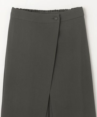 GRACE CONTINENTAL ラップレイヤードパンツ カーキ