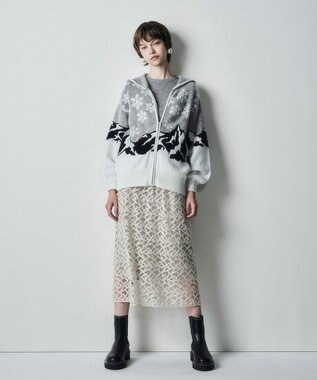 GRACE CONTINENTAL スターembチュールスカート キナリ