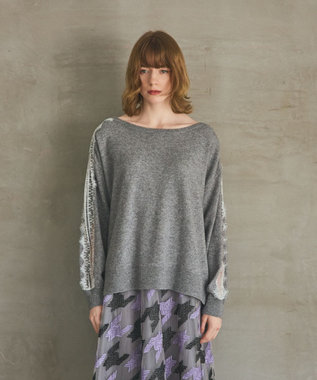 GRACE CONTINENTAL レーススリーブトップ