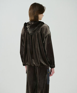 GRACE CONTINENTAL トリアセベロアフーディー カーキ