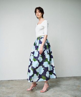 GRACE CONTINENTAL スクエアーネックトップ ホワイト