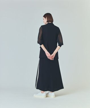 GRACE CONTINENTAL トリアセテーラードジレ ブラック