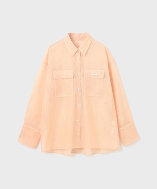 GRACE CONTINENTAL メッシュオーバーシャツ ピンク
