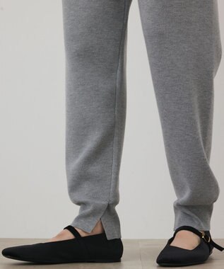 GRACE CONTINENTAL スムースニットパンツ グレー