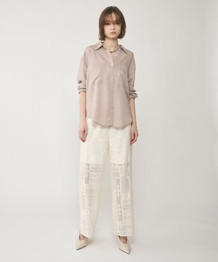 GRACE CONTINENTAL キカレースイージーパンツ キナリ