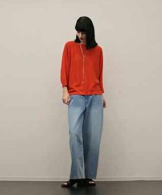 GRACE CONTINENTAL ドルマンニットトップ オレンジ