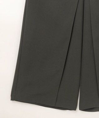 GRACE CONTINENTAL ラップレイヤードパンツ カーキ