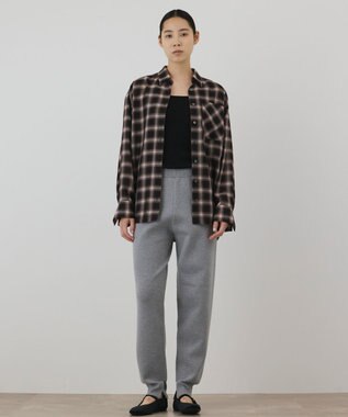 GRACE CONTINENTAL スムースニットパンツ グレー