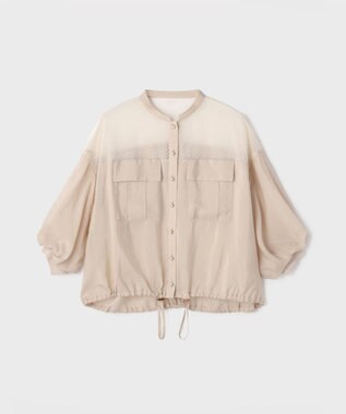 GRACE CONTINENTAL メッシュコンビシアーブルゾン ベージュ