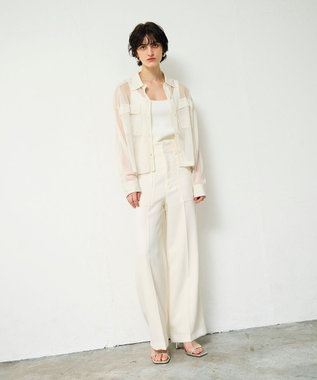 GRACE CONTINENTAL ニットシアーシャツ キナリ