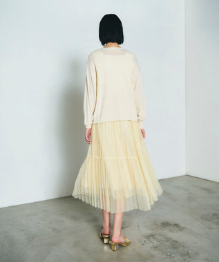 GRACE CONTINENTAL ティアードラップチュールスカート イエロー