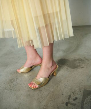 GRACE CONTINENTAL ティアードラップチュールスカート イエロー