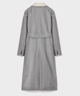 GRACE CONTINENTAL シルクウールトコートドレス グレー