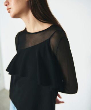 GRACE CONTINENTAL フリルキャミソール ブラック