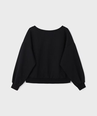 GRACE CONTINENTAL モチーフ刺繍スウェットトップ ブラック