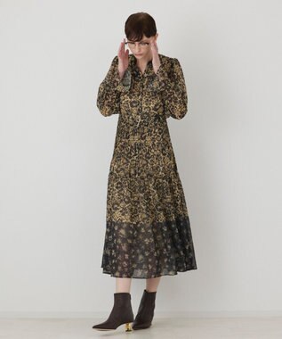 GRACE CONTINENTAL アーバンボタニカルワンピース ブラウン