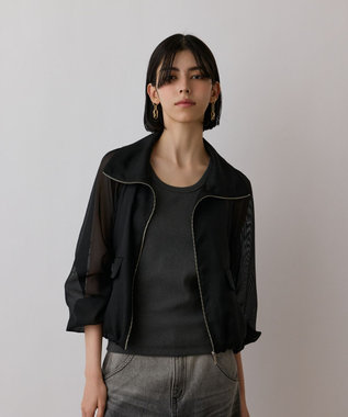 GRACE CONTINENTAL ブライトメッシュブルゾン ブラック