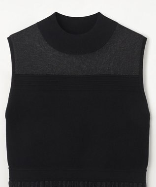 GRACE CONTINENTAL ラメシアープリーツニットワンピース ブラック