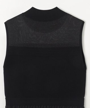 GRACE CONTINENTAL ラメシアープリーツニットワンピース ブラック