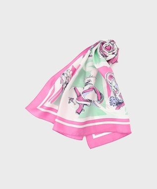 GRACE CONTINENTAL スーヴェニールプリントスカーフ マルチ