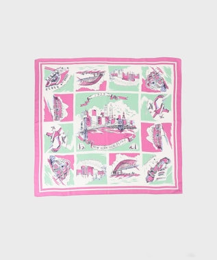 GRACE CONTINENTAL スーヴェニールプリントスカーフ マルチ