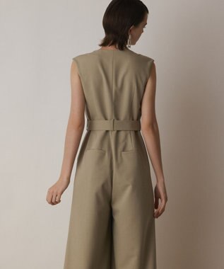 GRACE CONTINENTAL ベルト付サロペット ベージュ