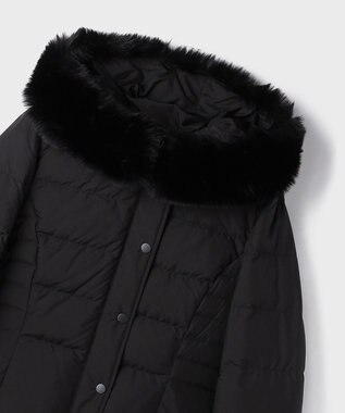 GRACE CONTINENTAL エコファーショートダウンジャケット ブラック