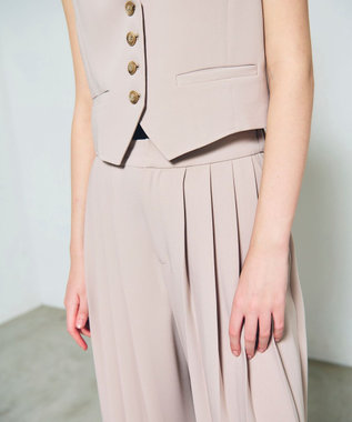 GRACE CONTINENTAL トリアセプリーツパンツ ベージュ