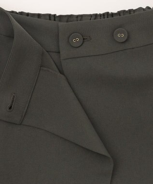 GRACE CONTINENTAL ラップレイヤードパンツ カーキ