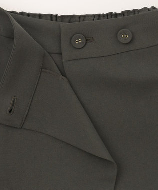 GRACE CONTINENTAL ラップレイヤードパンツ カーキ