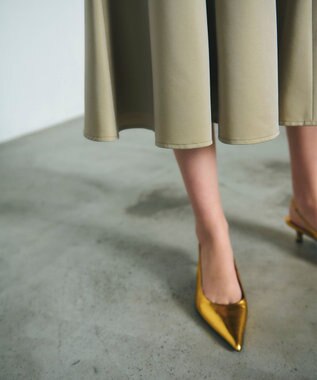 GRACE CONTINENTAL サテンマーメイドスカート ベージュ