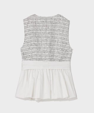 GRACE CONTINENTAL ツイードコンビジレ ホワイト