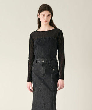 GRACE CONTINENTAL デニムビスチェ ブラック