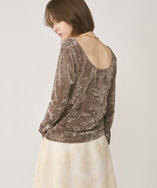 GRACE CONTINENTAL クラッシュベロアカットトップ ブラウン