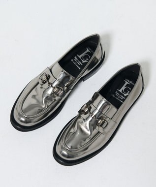 GRACE CONTINENTAL LUCA GROSSI メタルビットローファー シルバー