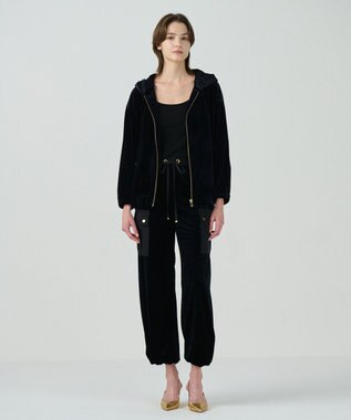 GRACE CONTINENTAL トリアセベロアフーディー ブラック